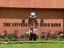 dssg fellows in front of the university of hong kong sign